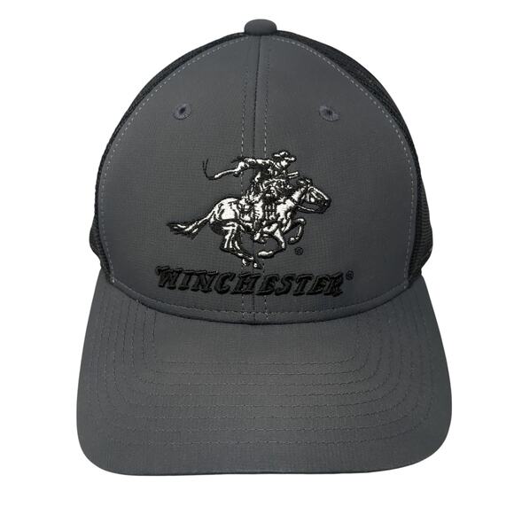 Winchester Snapback Trucker Cap Gray One Size Adjustable Mesh Back 6 Panel - Picture 1 of 9